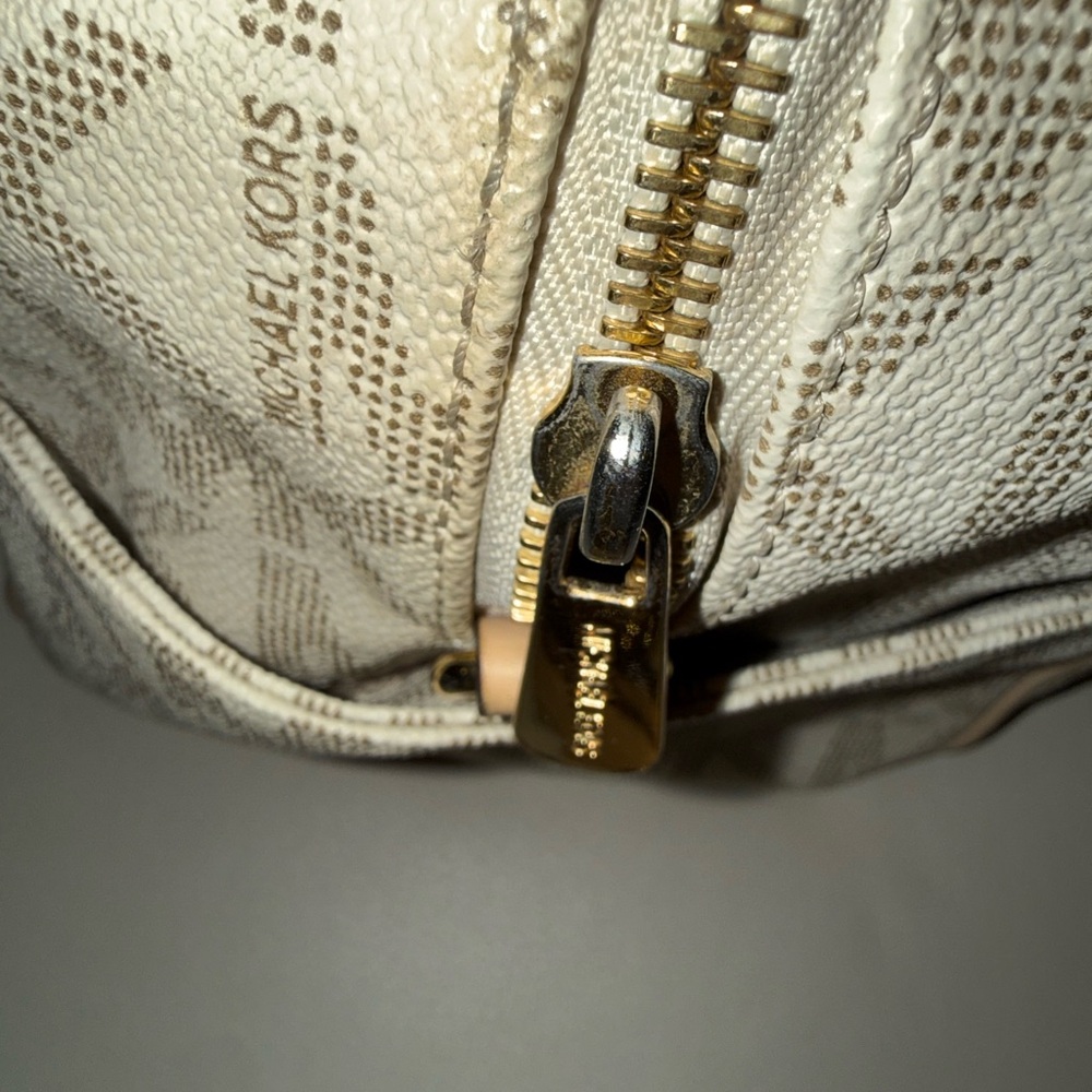 Michael Kors Beige and Gold Satchel - Picture 6 of 10